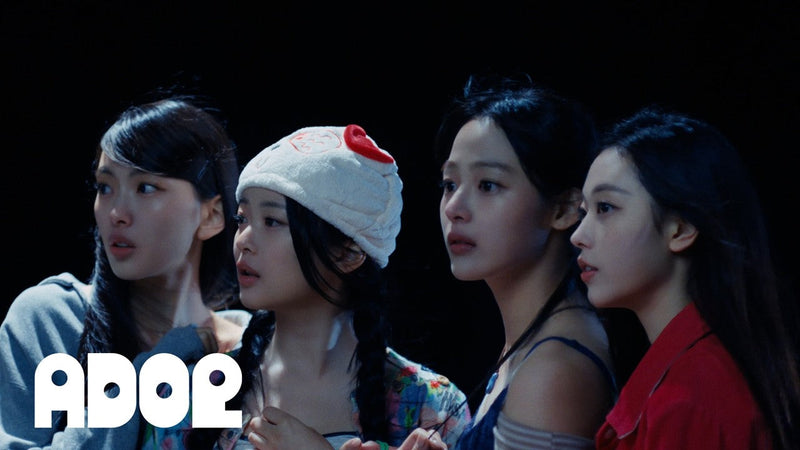 Minji, Hanni, Haerin and Hyein together in a still from the 2026 Summer of NewJeans group film