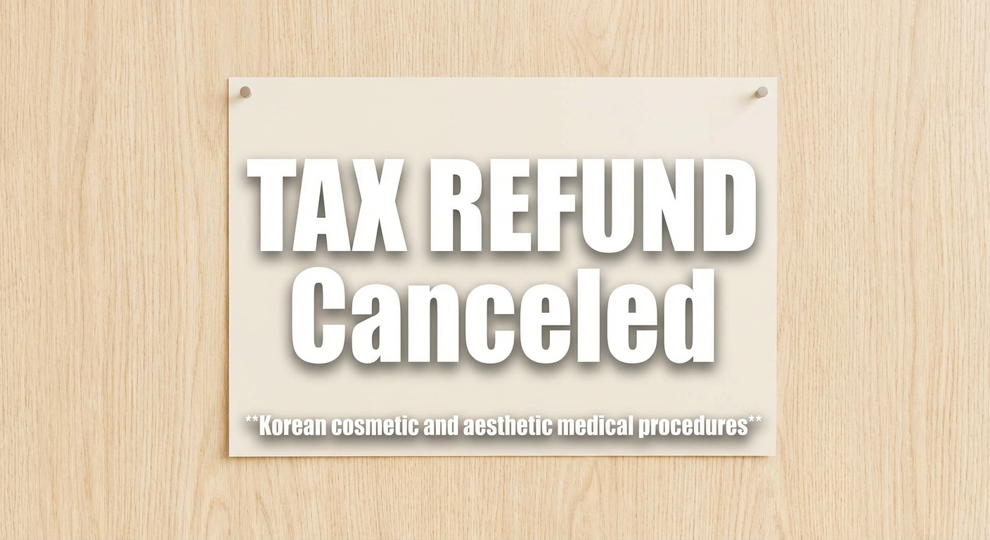 No More Tax Refund for Aesthetic Treatments in Korea from 2026 | BEAUTIPIN