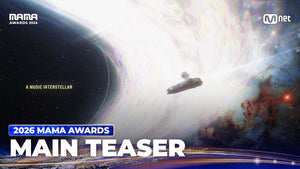 MAMA AWARDS main teaser with a spacecraft in deep space for the A MUSIC INTERSTELLAR concept (Mnet K-POP Official YouTube)