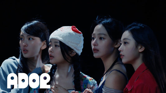 Minji, Hanni, Haerin and Hyein together in a still from the 2026 Summer of NewJeans group film