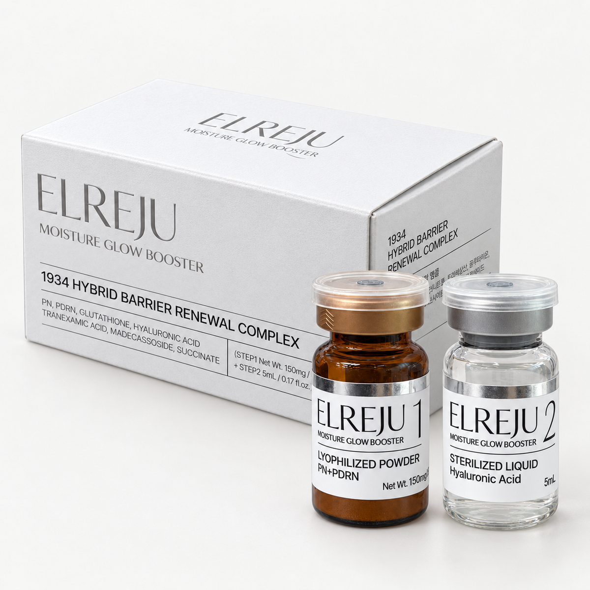 Dr. Elreju PDRN + PN 2-Part Booster Serum box with Vial 1 and Vial 2